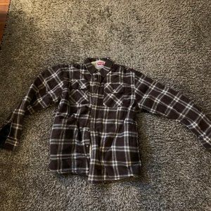 Men's Wrangler Sherpa Lined Relaxed Fit Flannel M